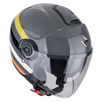 Scorpion Exo City II Bee Grey Yellow Black + Bluetooth-Kit Exo-Com Link-1C