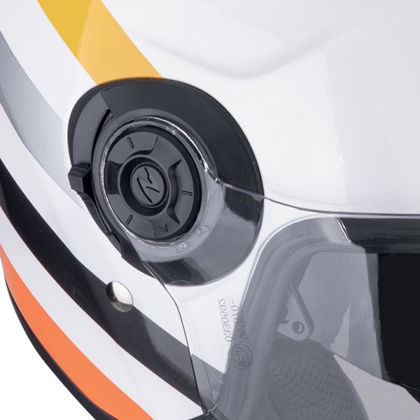 Scorpion Exo City II Bee White Yellow + Bluetooth-Kit Exo-Com Link-1C