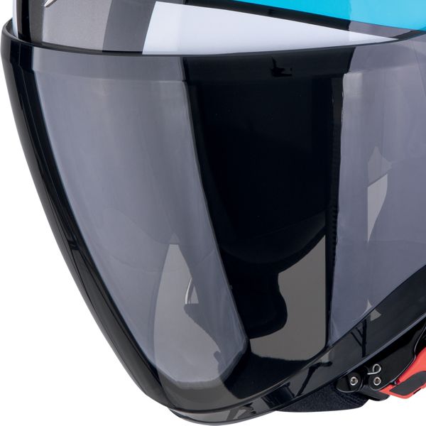 Scorpion Exo City II Blur Black White Green + Kit bluetooth 5R Lite