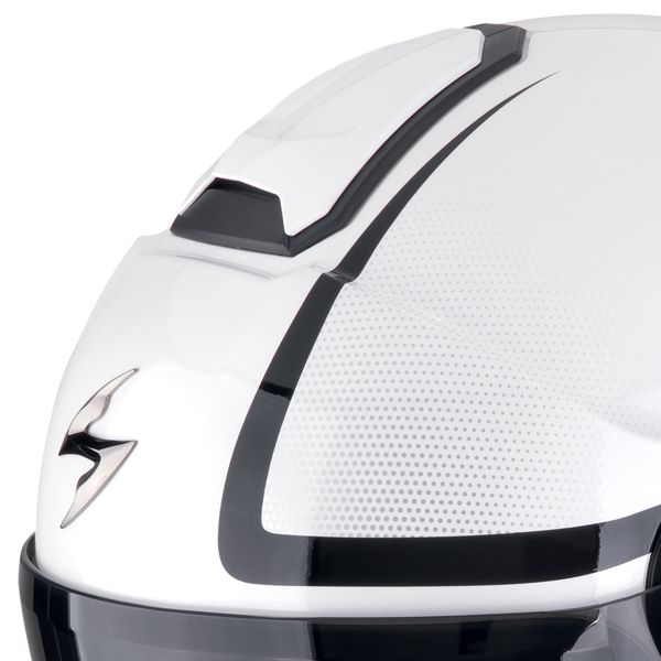 Scorpion Exo City II Intercity White Black + Bluetooth-Kit Exo-Com Link-1