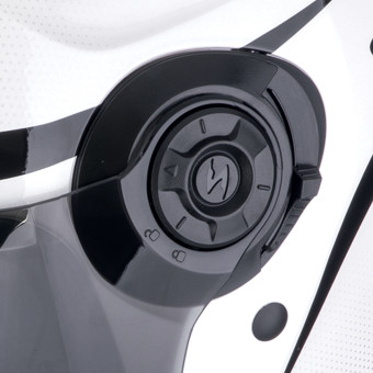 Scorpion Exo City II Intercity White Black + Bluetooth-Kit Exo-Com Link-1C