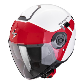 Scorpion Exo City II Mall White Red + Kit Bluetooth Lokui K30