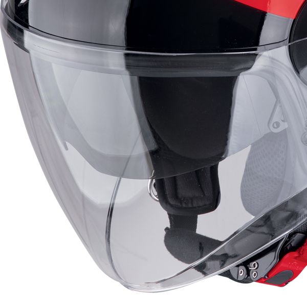 Scorpion Exo City II Riva Black Red + Bluetooth-Kit Exo-Com Link-1