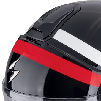 Scorpion Exo City II Riva Black Red + Bluetooth-Kit Exo-Com Link-1C