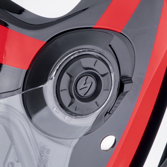 Scorpion Exo City II Riva Black Red + Bluetooth-Kit Exo-Com Link-1C