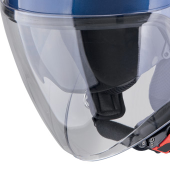 Scorpion Exo City II Riva Blue Black + Bluetooth-Kit Exo-Com Link-1