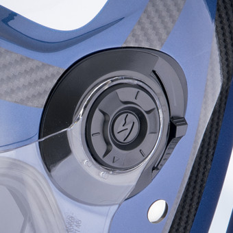 Scorpion Exo City II Riva Blue Black + Bluetooth-Kit Exo-Com Link-1