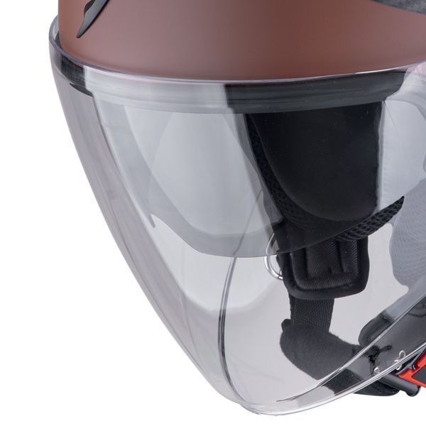 Scorpion Exo City II Riva Brown Silver + Kit Bluetooth Lokui K30