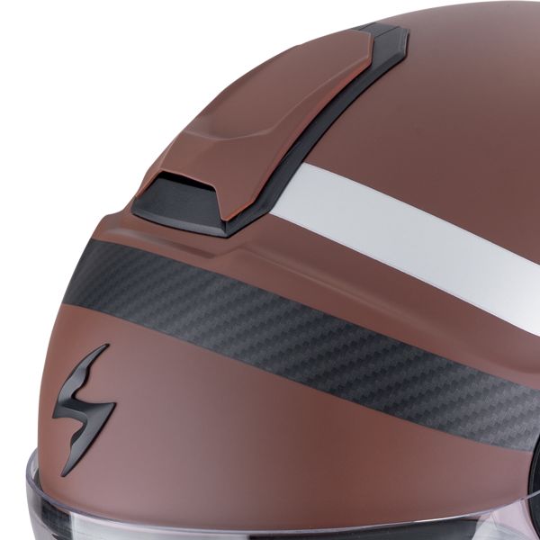 Scorpion Exo City II Riva Brown Silver + Kit Bluetooth Lokui K30