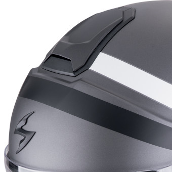 Scorpion Exo City II Riva Silver Matt Black White + Bluetooth-Kit Exo-Com Link-1