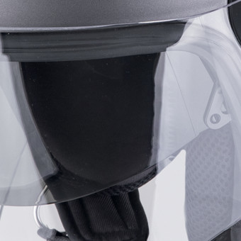Scorpion Exo City II Riva Silver Matt Black White + Bluetooth-Kit Exo-Com Link-1