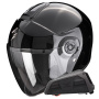 Casque Jet Scorpion Exo City II Solid Black + Bluetooth-Kit Exo-Com Link-1