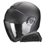 Casque Jet Scorpion Exo City II Solid Matt Black + Bluetooth-Kit Exo-Com Link-1