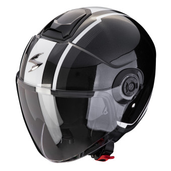 Scorpion Exo City II Vel Metal Black White + Kit Bluetooth 5S Solo