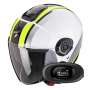 Casque Jet Scorpion Exo City II Vel White Yellow Fluo + Kit bluetooth 5R Lite Solo