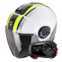 Casque Jet Scorpion Exo City II Vel White Yellow Fluo + Kit Bluetooth 5S Solo