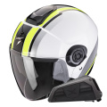 Pack Exo City II Vel White Yellow Fluo + Bluetooth-Kit Exo-Com Link-1