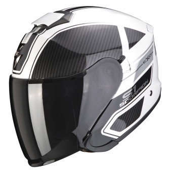 Casque Jet Scorpion Exo S1 Cross-Ville White Black Silver Casque Jet Scorpion Exo S1 Cross-Ville White Black Silver