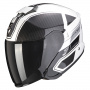Casque Jet Scorpion Exo S1 Cross-Ville White Black Silver