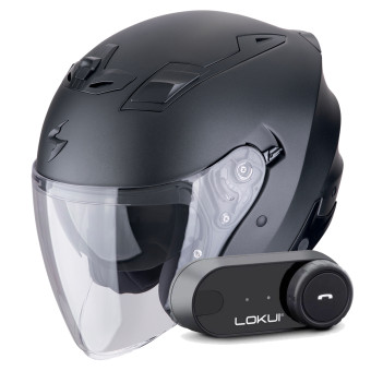 Jet Scorpion Exo Z1 Black Pearl Matt + Kit Bluetooth Lokui K30