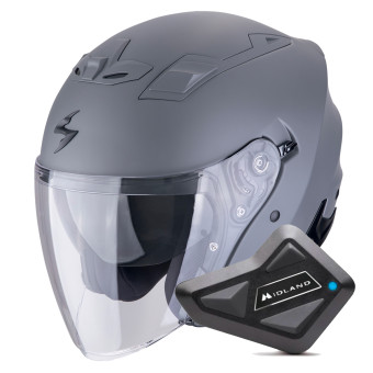 Jet Scorpion Exo Z1 Cement Grey Matt + Kit Bluetooth BT Mini