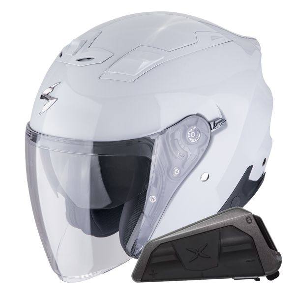 Jet Scorpion Exo Z1 Light Grey + Kit bluetooth Exo-Com Link-1 Jet Scorpion Exo Z1 Light Grey + Kit bluetooth Exo-Com Link-1