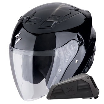 Jet Scorpion Exo Z1 Metal Black + Kit bluetooth Exo-Com Link-1