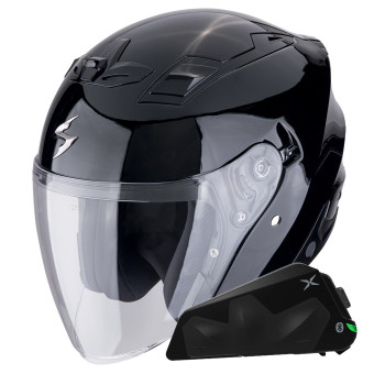 Jet Scorpion Exo Z1 Metal Black + Bluetooth-Kit Exo-Com Link-1C