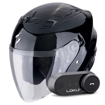 Jet Scorpion Exo Z1 Metal Black + Kit Bluetooth Lokui K30