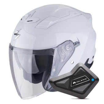 Jet Scorpion Exo Z1 Pearl White + Kit Bluetooth BT Mini