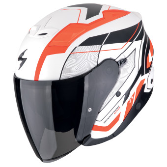 Scorpion Exo Z1 Vue Matt White Red Black + Kit Bluetooth Lokui K30