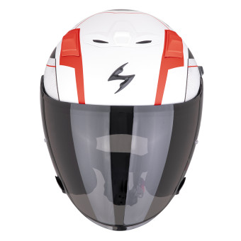 Scorpion Exo Z1 Vue Matt White Red Black + Kit Bluetooth Lokui K30