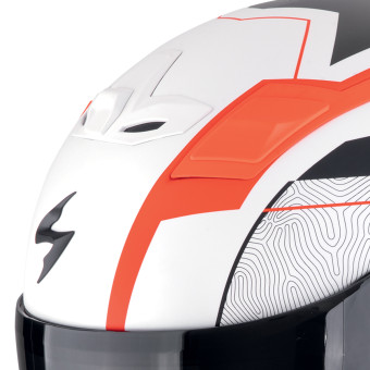 Scorpion Exo Z1 Vue Matt White Red Black + Kit Bluetooth Lokui K30