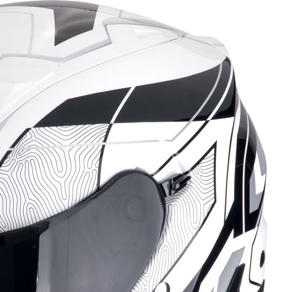 Scorpion Exo Z1 Vue White Black Silver + Kit bluetooth Exo-Com Link-1