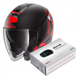 Jet Shark Citycruiser Genom Mat KRA + Kit Bluetooth Sena SMH5