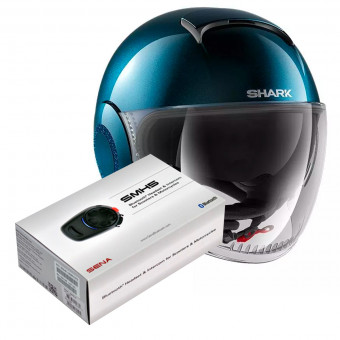 Jet Shark Nano Swarovski Metal BLM + Kit Bluetooth Sena SMH5