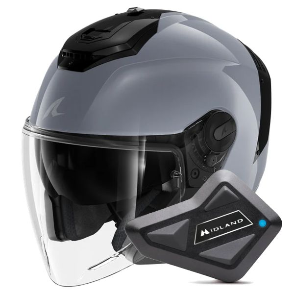 Jet Shark RS JET Blank S05 + Kit Bluetooth BT Mini Single