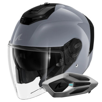 Casque Jet Shark RS JET Blank S05 + Kit Bluetooth Sena for Shark Mesh Solo Casque Jet Shark RS JET Blank S05 + Kit Bluetooth Sena for Shark Mesh Solo