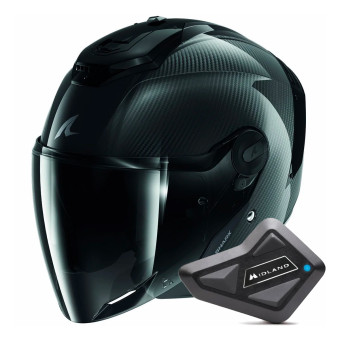 Jet Shark RS JET Carbon Blank DKD + Kit Bluetooth BT Mini