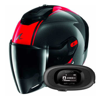 Jet Shark RS JET Carbon Blank DRD + Kit bluetooth 5R Lite Solo
