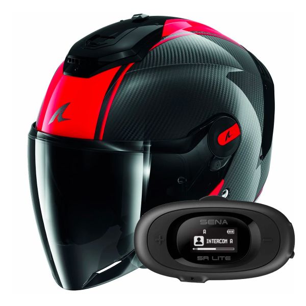 Jet Shark RS JET Carbon Blank DRD + Kit bluetooth 5R Lite Solo