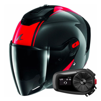 Jet Shark RS JET Carbon Blank DRD + Kit Bluetooth 5S Solo
