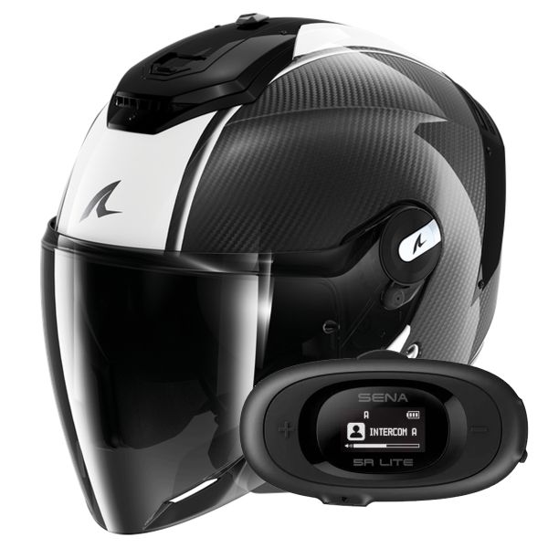 Jet Shark RS JET Carbon Blank DWK + Kit bluetooth 5R Lite Solo