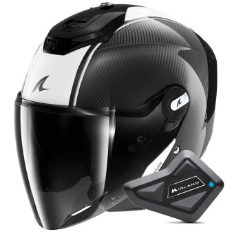 Jet Shark RS JET Carbon Blank DWK + Kit Bluetooth BT Mini