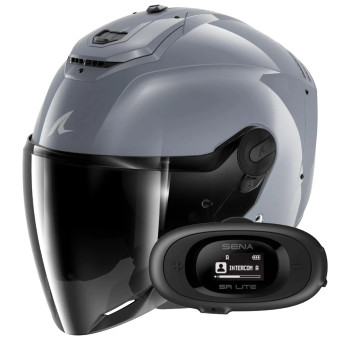 Jet Shark RS JET Carbon Dark Shadow S05 + Kit bluetooth 5R Lite Solo
