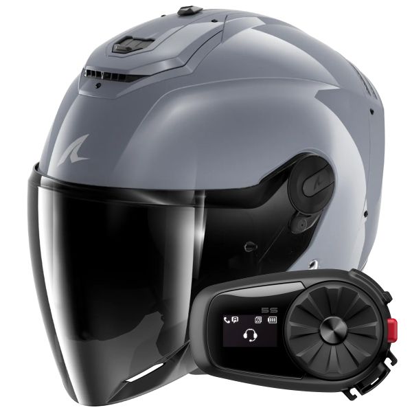 Jet Shark RS JET Carbon Dark Shadow S05 + Kit Bluetooth 5S Solo