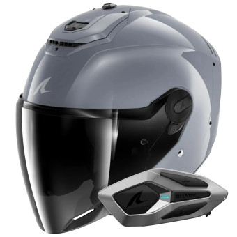 Casque Jet Shark RS JET Carbon Dark Shadow S05 + Kit Bluetooth Sena for Shark Mesh Solo Casque Jet Shark RS JET Carbon Dark Shadow S05 + Kit Bluetooth Sena for Shark Mesh Solo