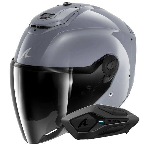 Jet Shark RS JET Carbon Dark Shadow S05 + Kit Bluetooth Sena for Shark Solo