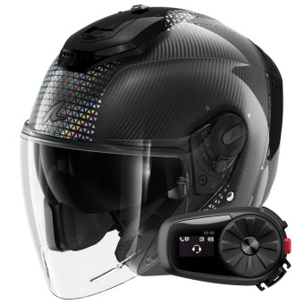 Jet Shark RS JET Carbon Ikonik DID + Kit Bluetooth 5S Solo