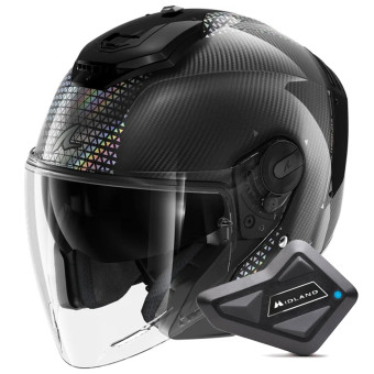Jet Shark RS JET Carbon Ikonik DID + Kit Bluetooth BT Mini